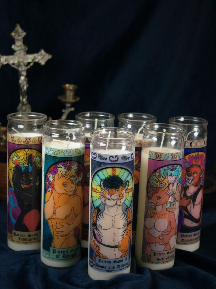 Hand-poured prayer candles