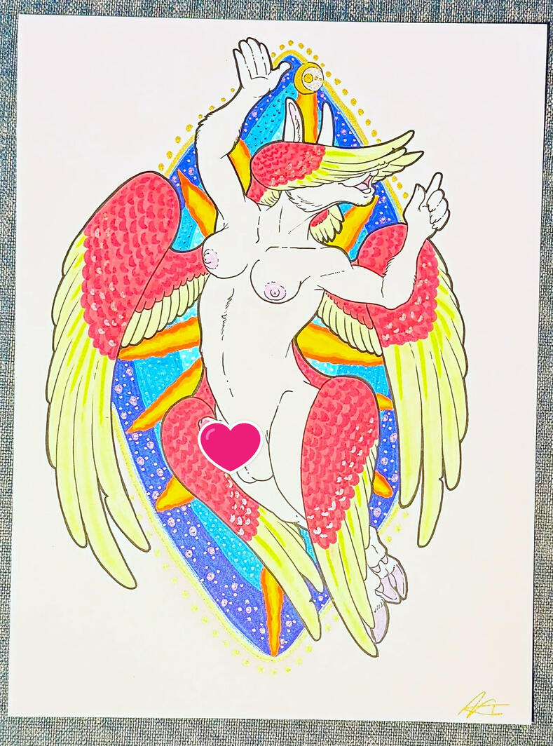 Seraph - marker and ink Seraph - marker and ink